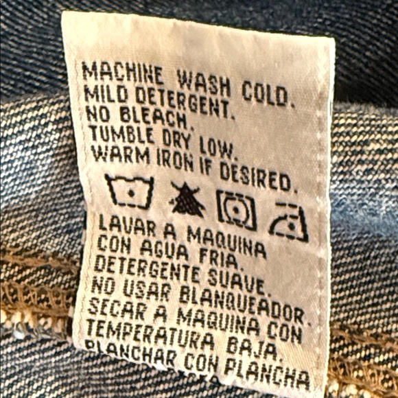 VTG 90s/Y2K Wrangler Hero Denim Trucker Jacket Dark Blue Cowboy Utility 2XLT - Picture 14 of 14